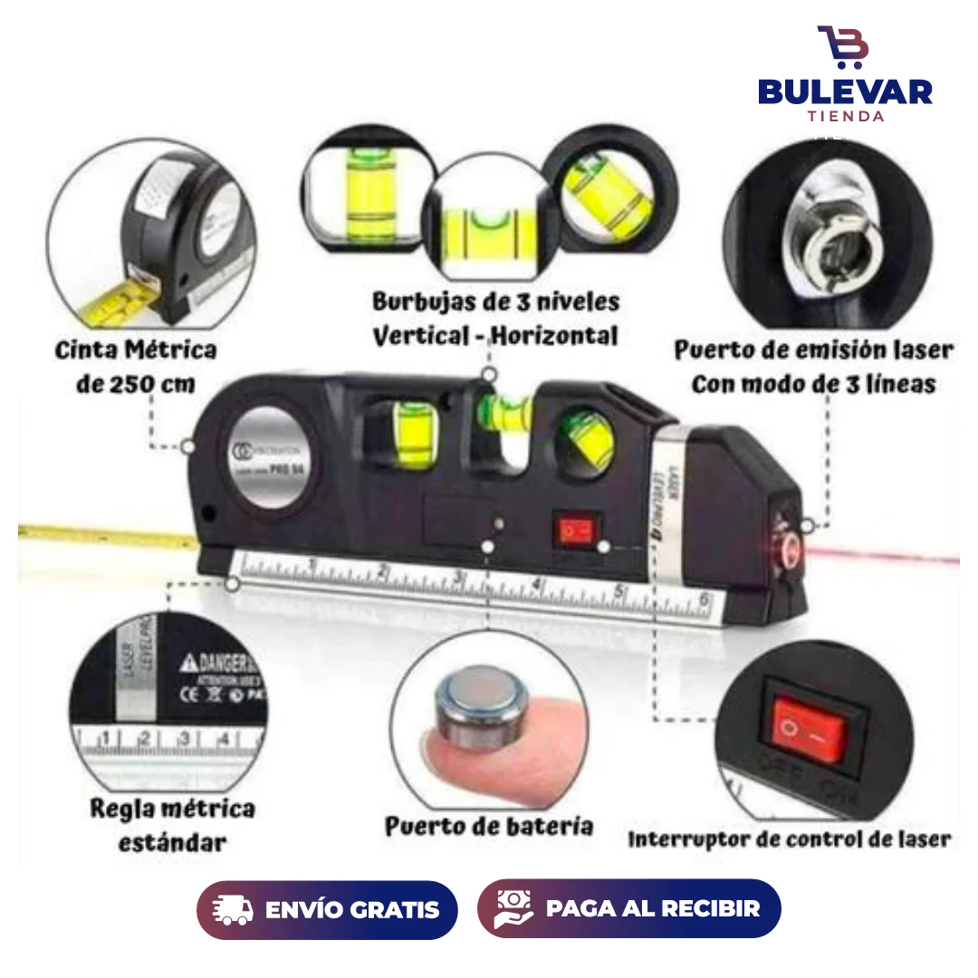 METRO CON NIVEL LASER 4 EN 1 👷‍♂️ - Image 3